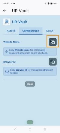 Copy Website Name