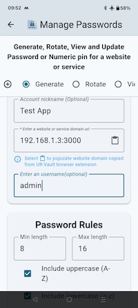 Enter Account Details