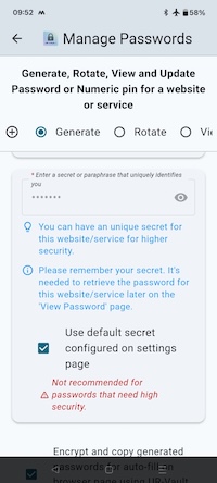Enter Secret