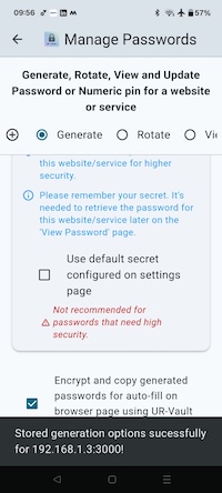 Store Password