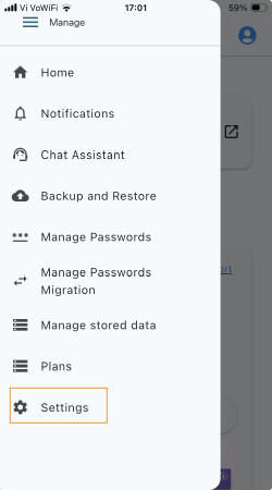 Click Settings
