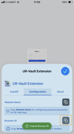 Copy Browser ID