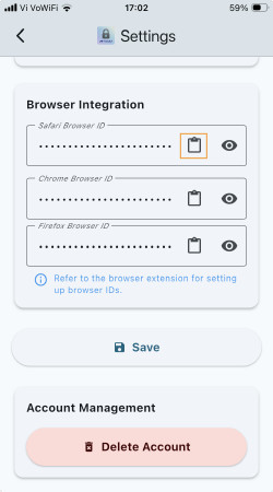 Paste Browser ID
