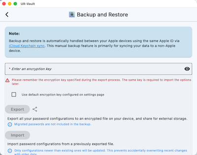 Backup and Restore