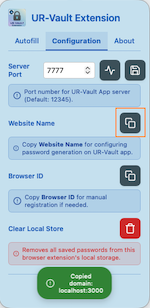 Copy Website Name