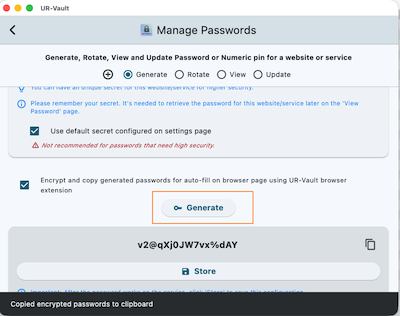 Generate Password