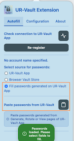 Load Generated Passwords