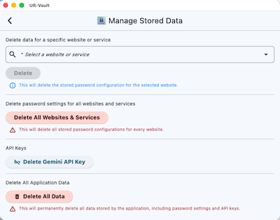 Manage Stored Data